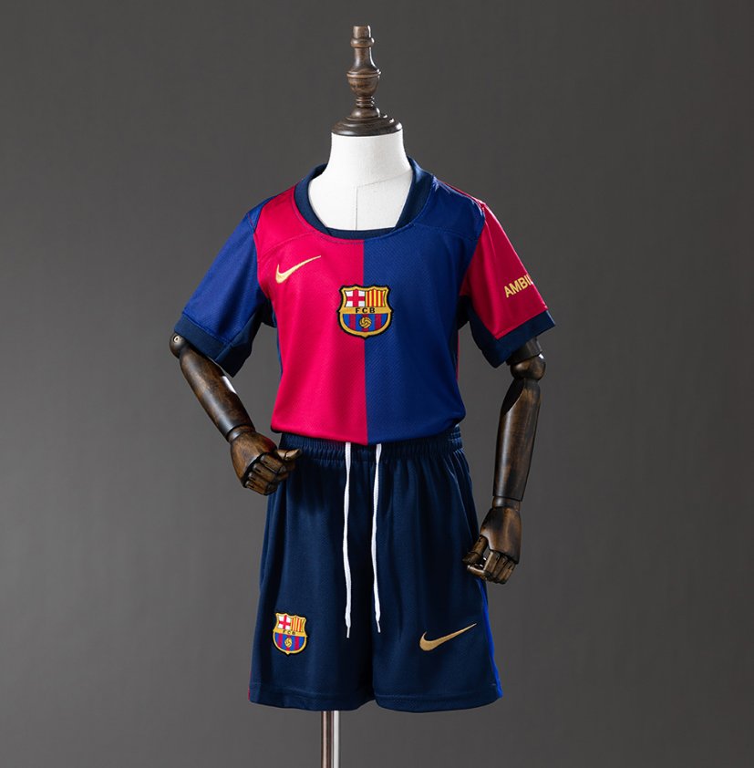 FC Barcelona 2024/25 Half Blue/Red - Kids Kit