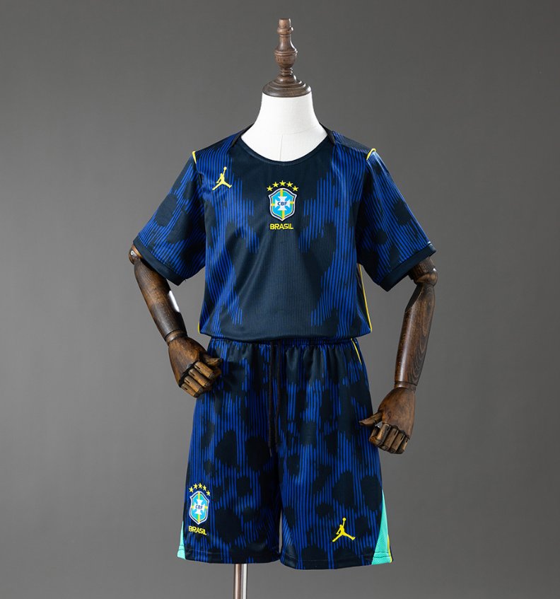 Brazil 2024/25 Away Blue - Kids Kit