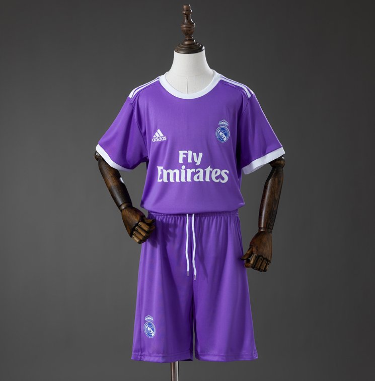Real Madrid 2016/17 Away Purple - Kids Kit