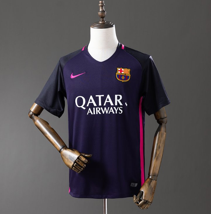 FC Barcelona Retro Away — Qatar Airways Era — Player Version, front