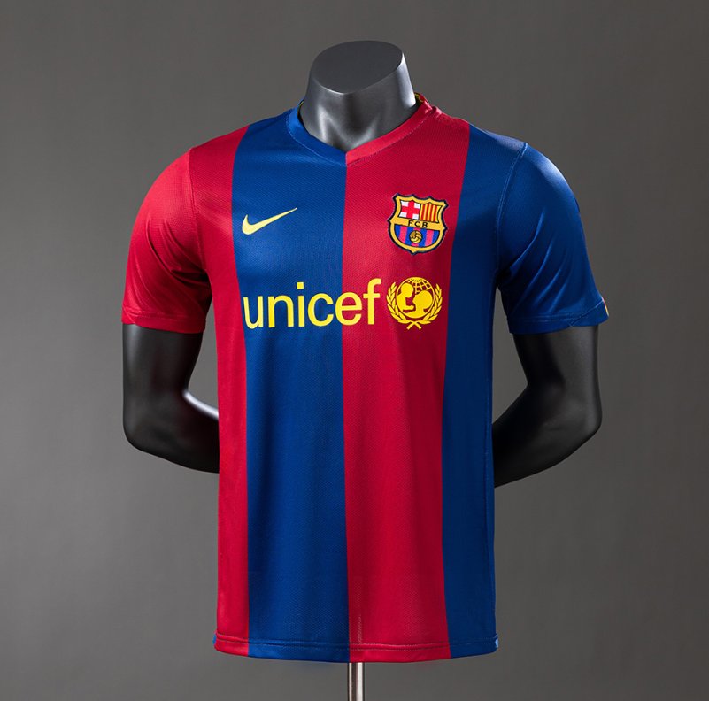 FC Barcelona Retro Home — unicef Era — Player Version, front