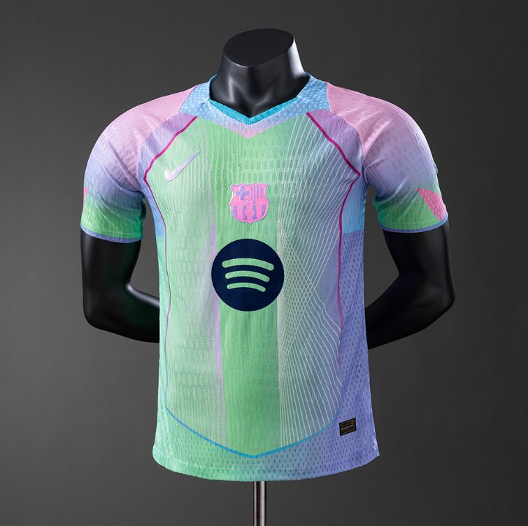 FC Barcelona Retro Pre-Match — Spotify Era — Player Version, front