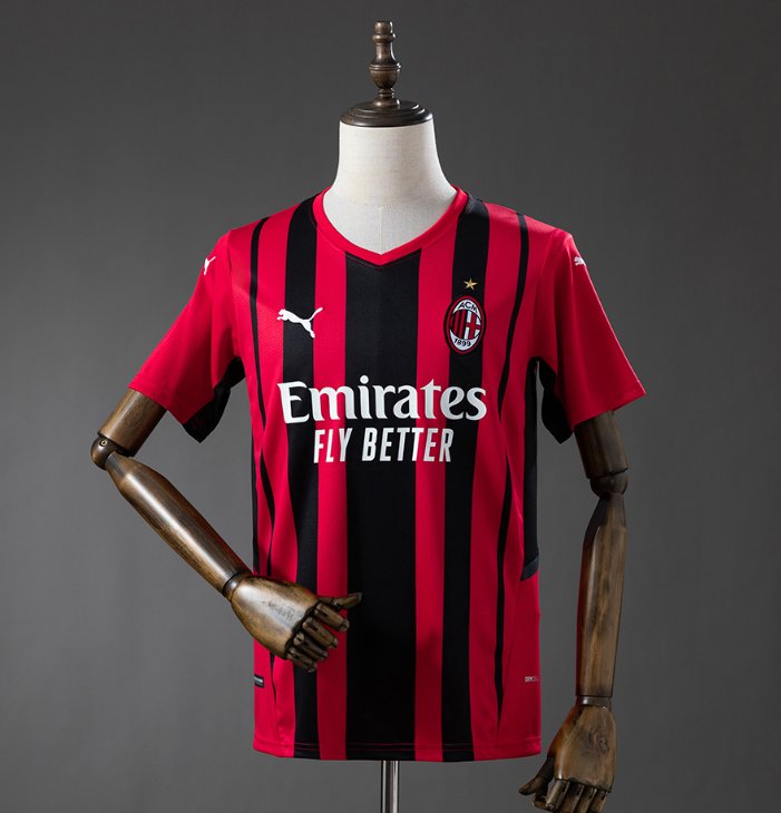 AC Milan Retro Home — Emirates Fly Better Era — Player Version, front