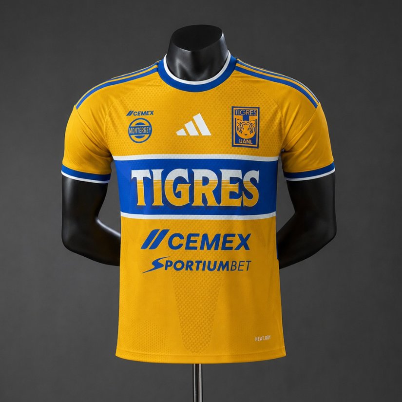 Tigres UANL Retro Home — Sportium Bet Era — Player Version, front